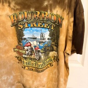 Harley Davidson Bourbon Street Louisiana Tie dye T-shirt 2XL